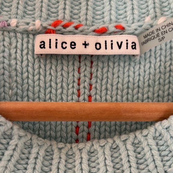 Alice + Olivia Blue Multicolor Plaid Sweater Vest size Small - Picture 2 of 13